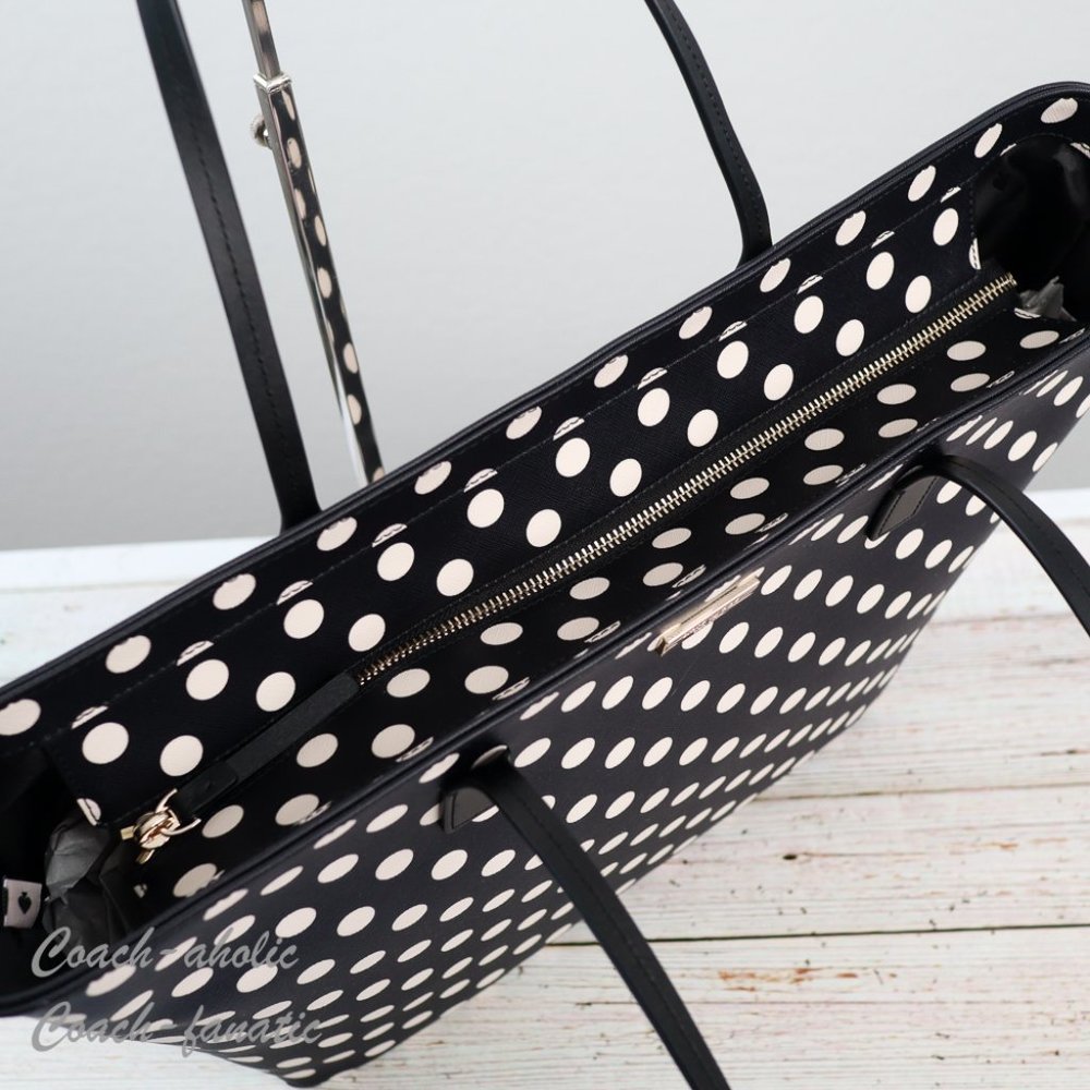 NWT Kate Spade K6844 Shore Street  Margareta Zip Top Tote in Polka Dot - Picture 8 of 10